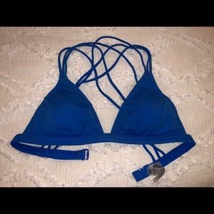 Pink bathing suit top - cross in back w/ straps